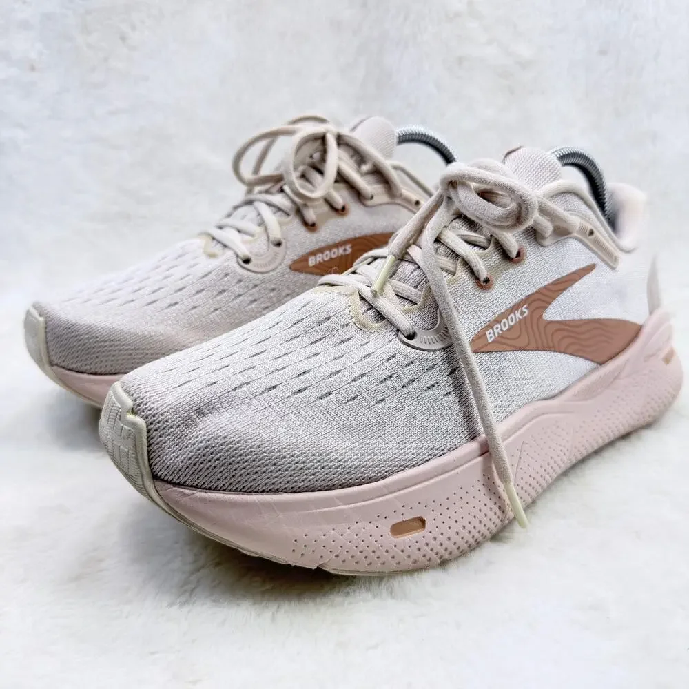 Brooks Ghost Max Womens Running Shoes Crystal Gray Tuscany Size 10 Athletic Shoe